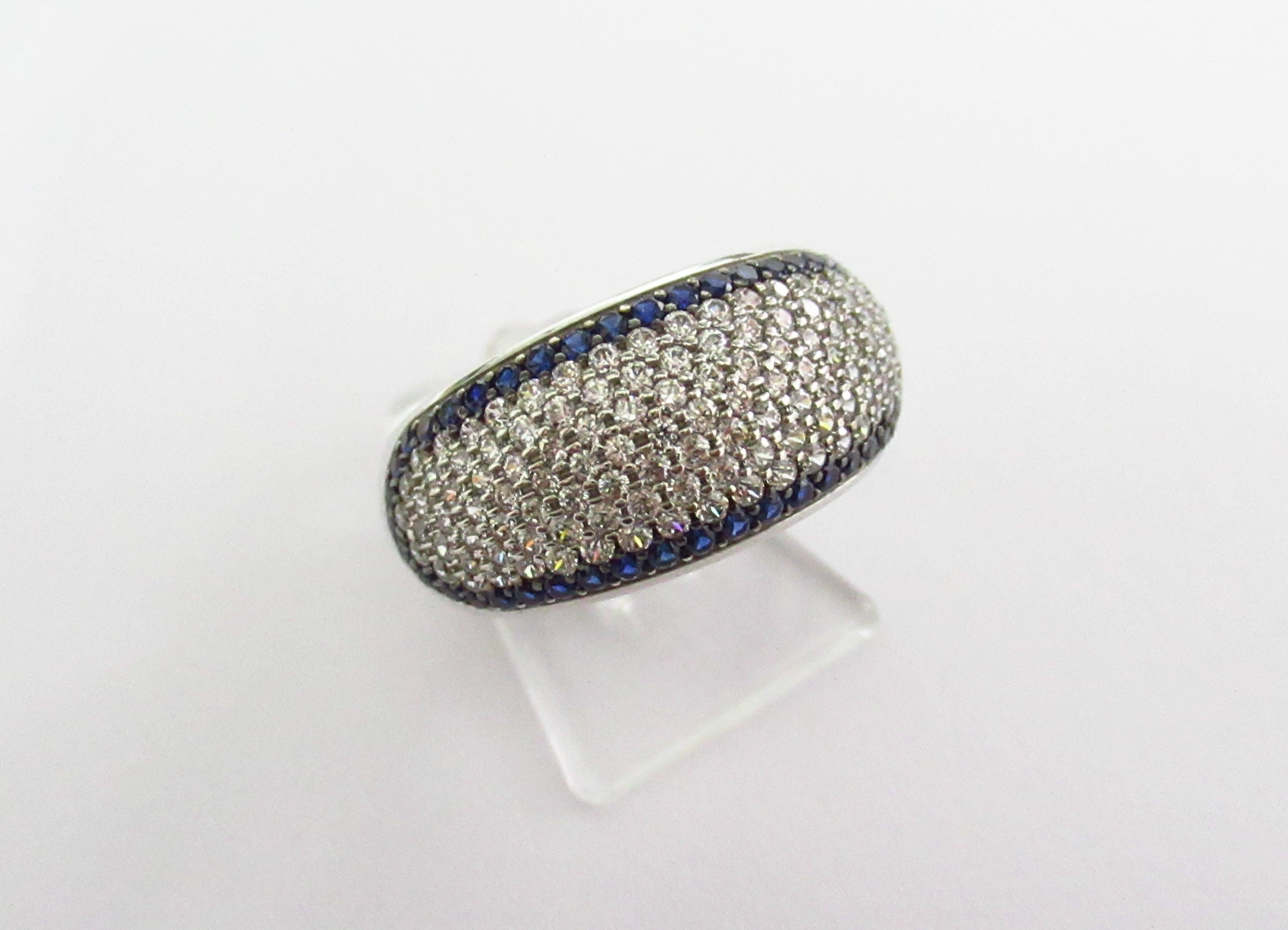 Anello a fascia donna Damiata Gioielli in oro bianco e zirconi 592/5/102