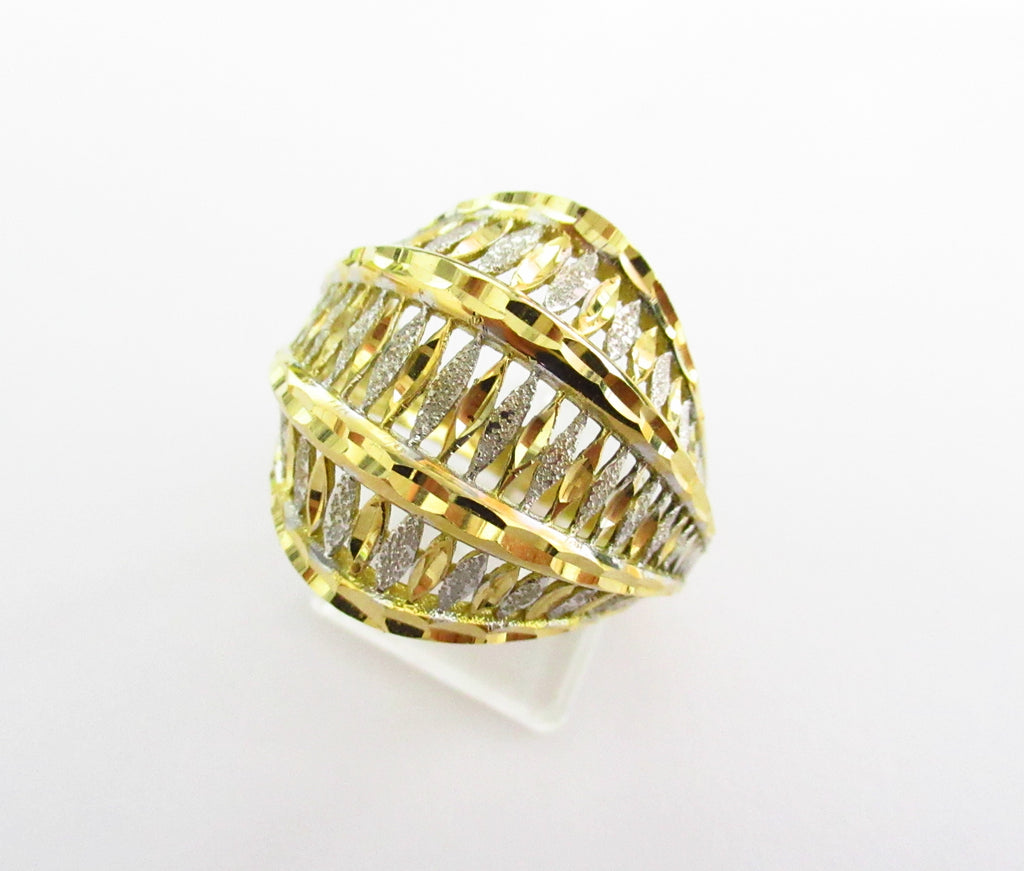 Anello fantasia donna Damiata Gioielli in oro giallo e bianco 599/5/102