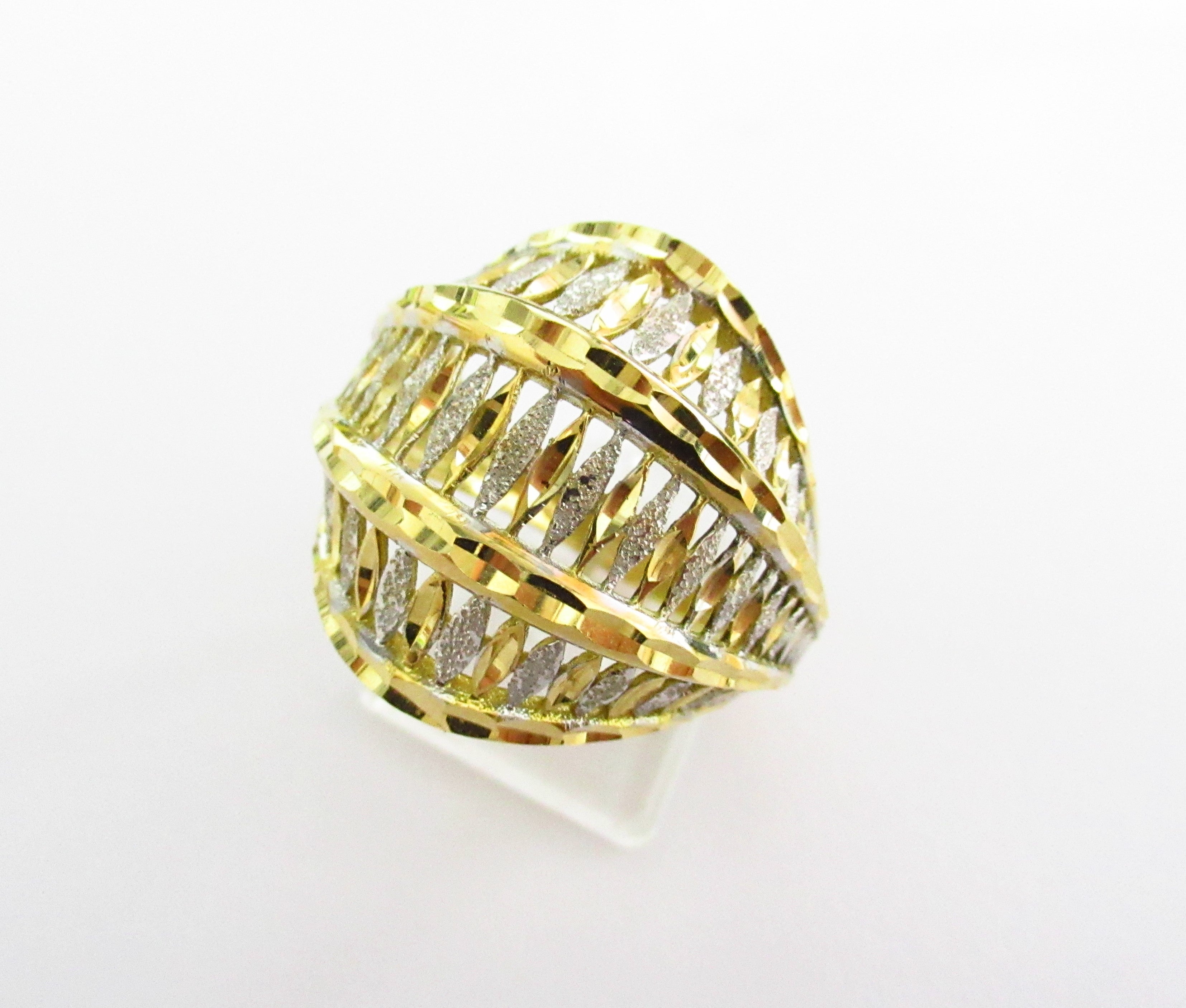 Anello fantasia donna Damiata Gioielli in oro giallo e bianco 599/5/102