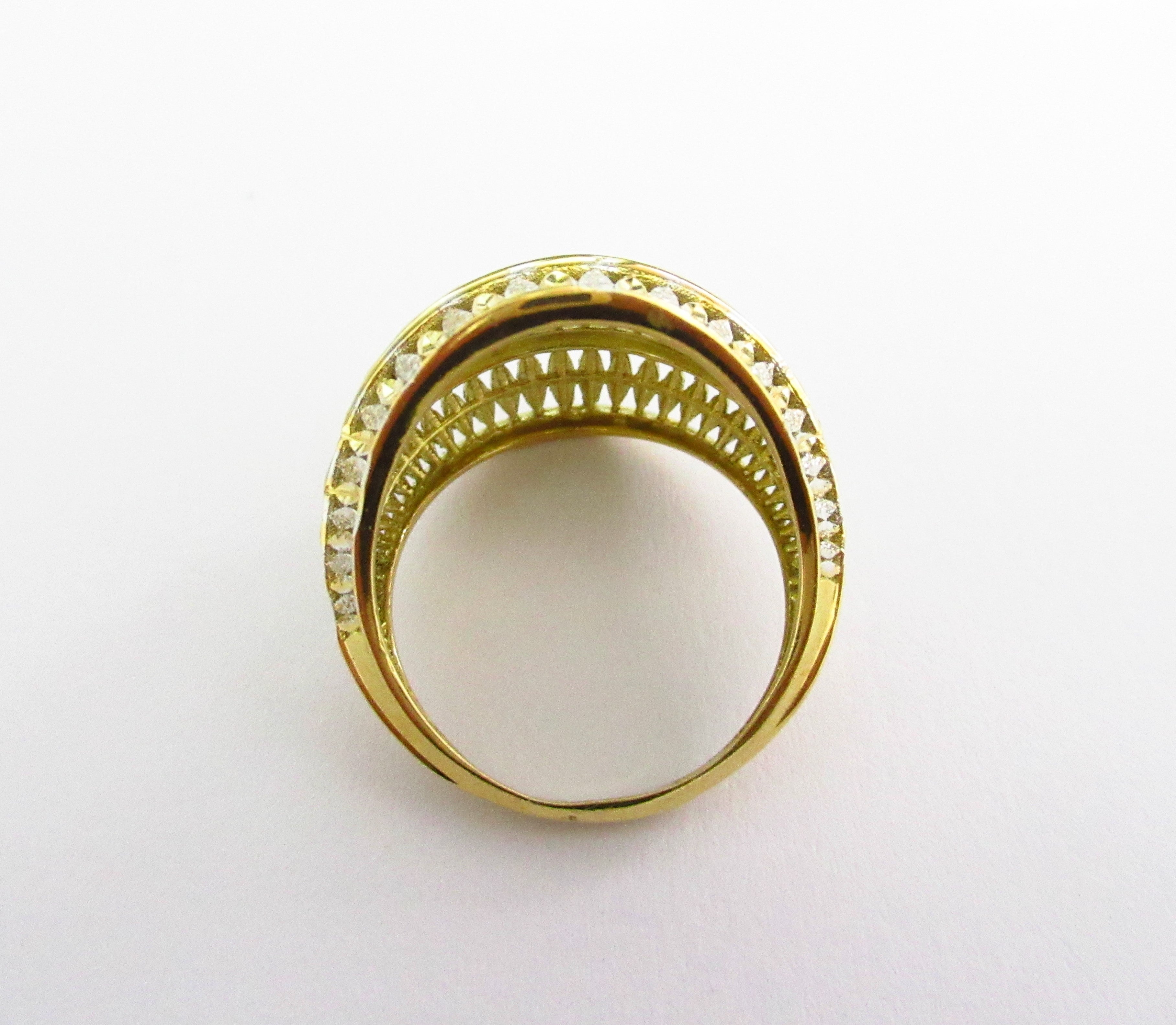 Anello fantasia donna Damiata Gioielli in oro giallo e bianco 599/5/102