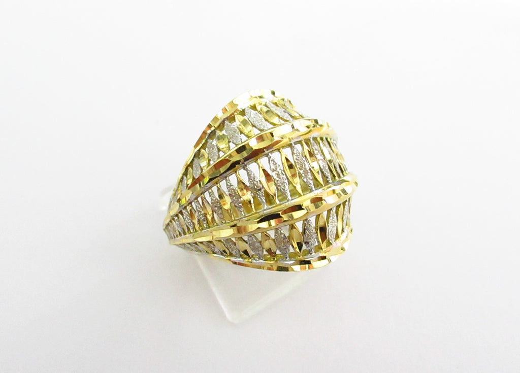 Anello fantasia donna Damiata Gioielli in oro giallo e bianco 599/5/102