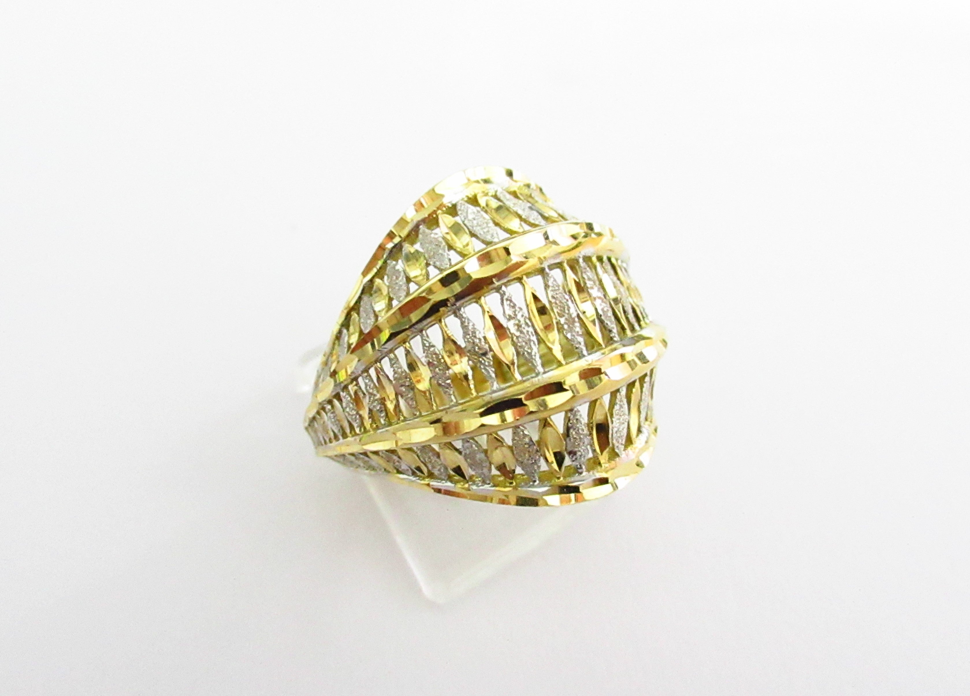 Anello fantasia donna Damiata Gioielli in oro giallo e bianco 599/5/102