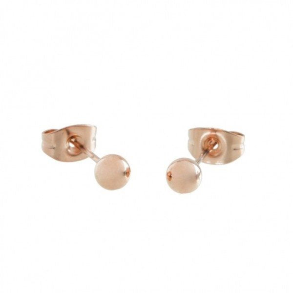 Orecchini a sfera donna Marlù in acciaio rosè 5OR0040R-4