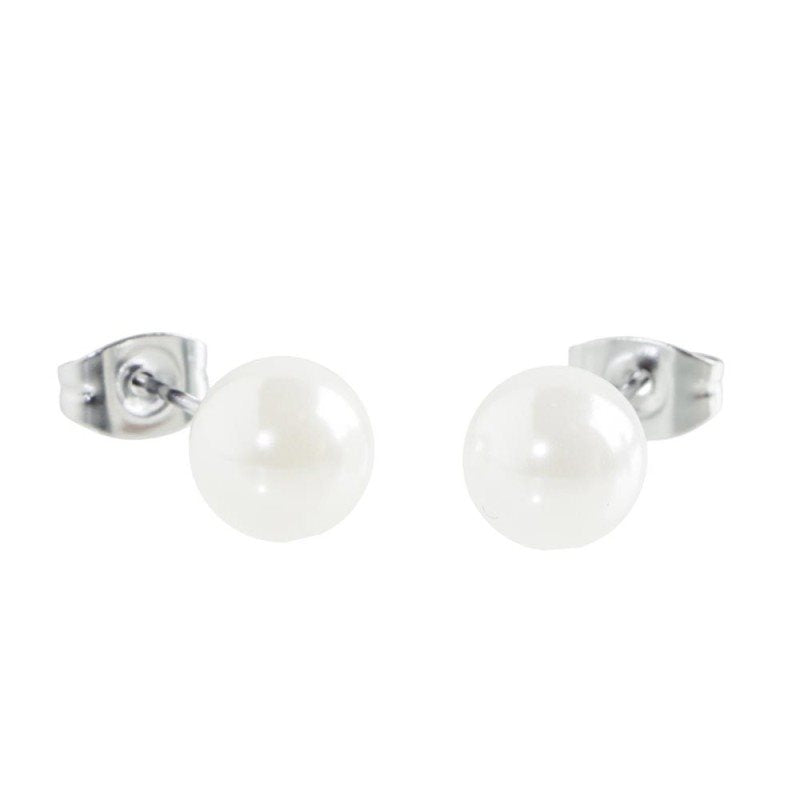 Monorecchino donna Marlù in acciaio e perla 5OR0040W-8