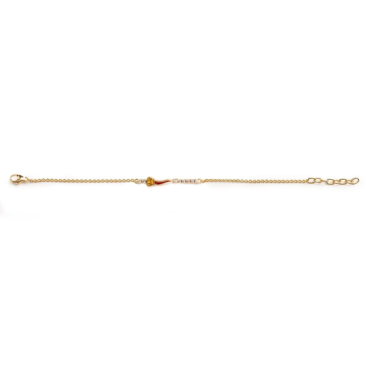 Bracciale donna Isola Bella Corno Portafortuna in bronzo e zirconi 60000001