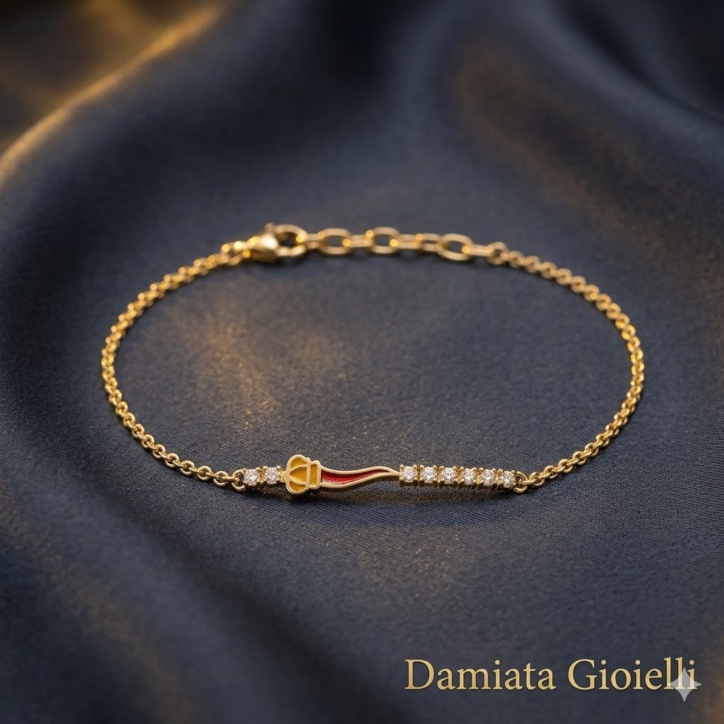 Bracciale donna Isola Bella Corno Portafortuna in bronzo e zirconi 60000001