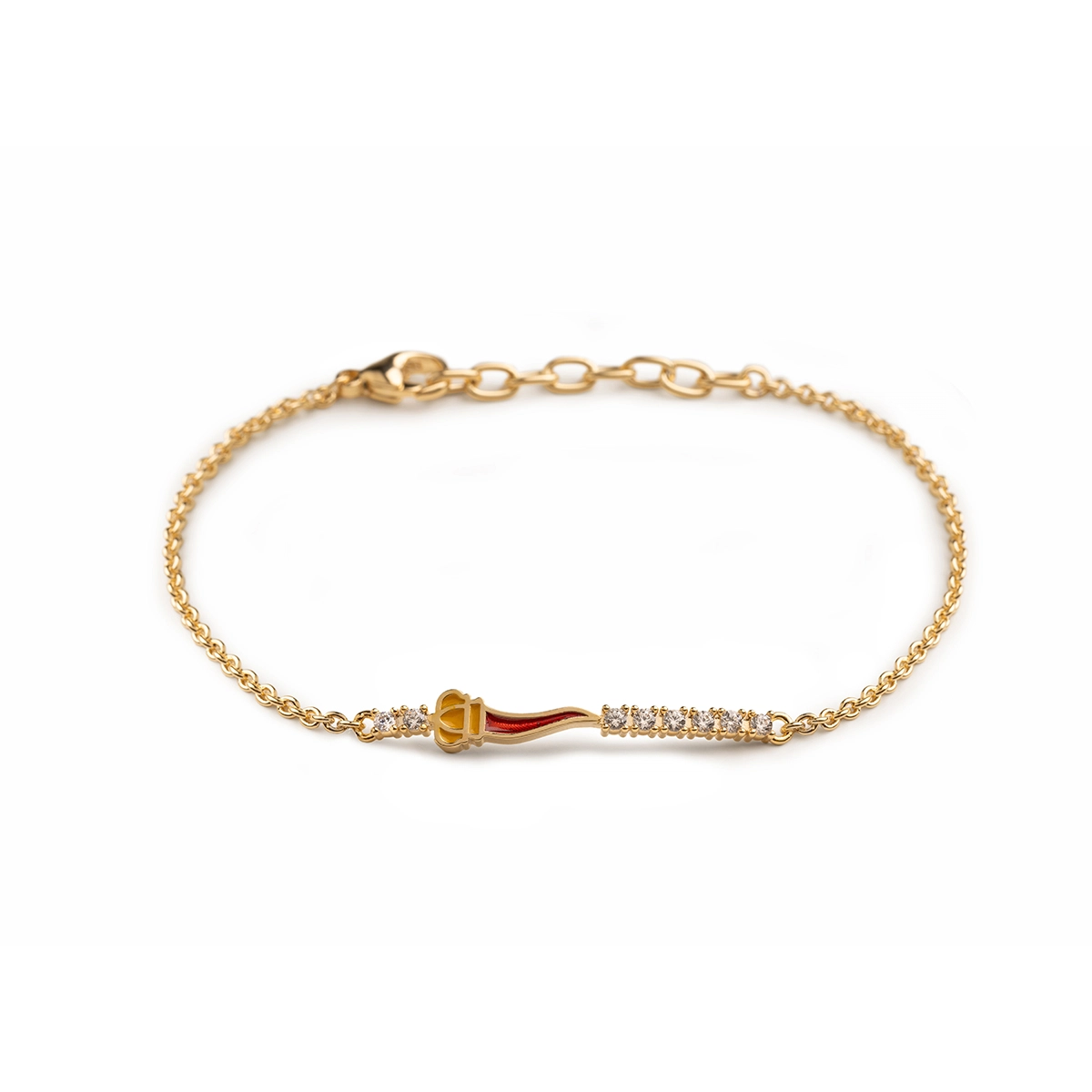 Bracciale donna Isola Bella Corno Portafortuna in bronzo e zirconi 60000001