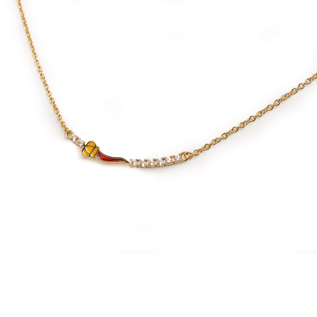 Collana donna Isola Bella Corno Portafortuna in bronzo e zirconi 60000002