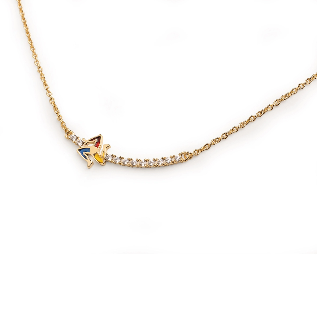 Collana donna Isola Bella Trinacria in bronzo e zirconi 60000005
