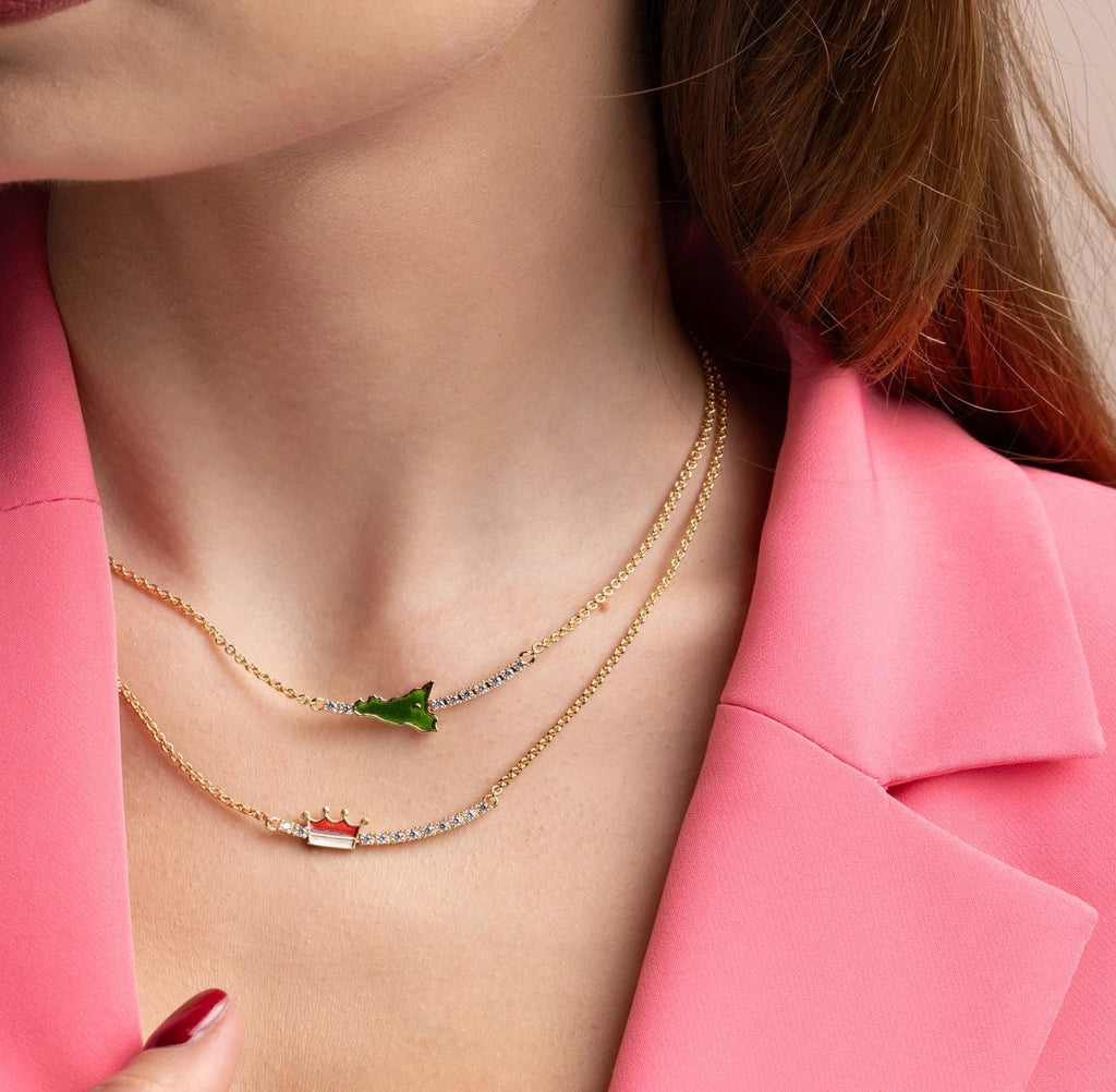 Collana donna Isola Bella Sicilia in bronzo e zirconi 60000008