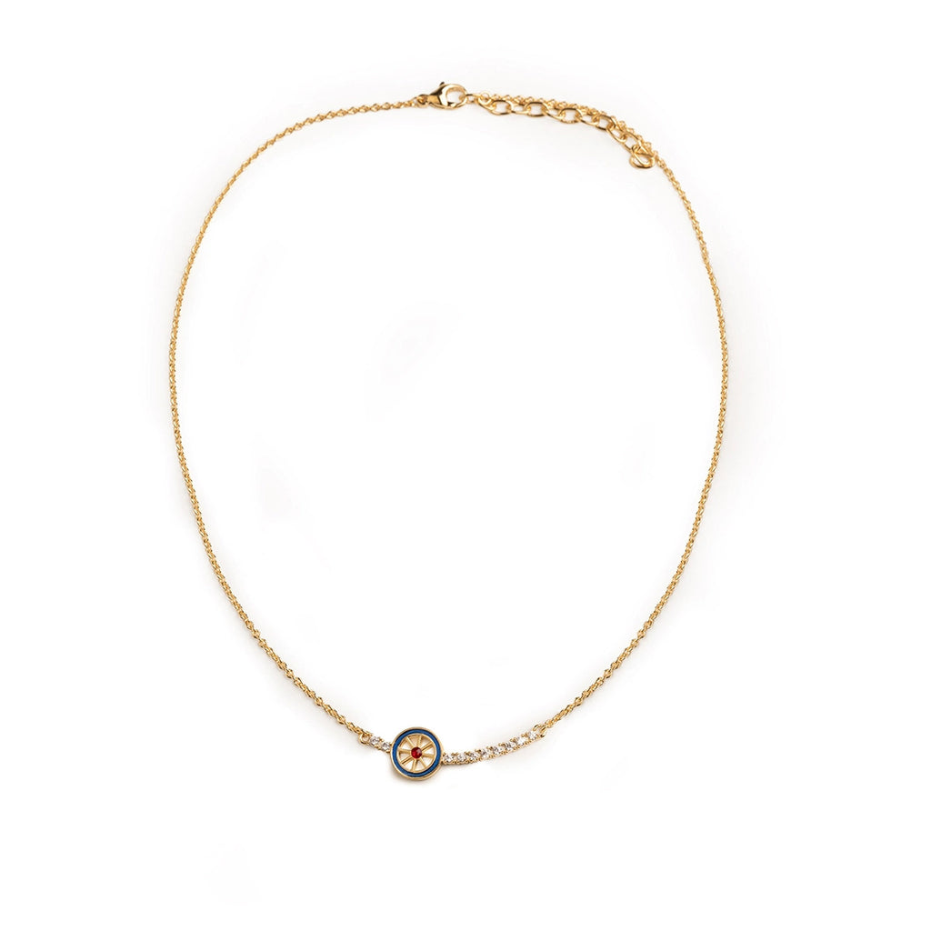Collana donna Isola Bella Ruota in bronzo e zirconi 60000013