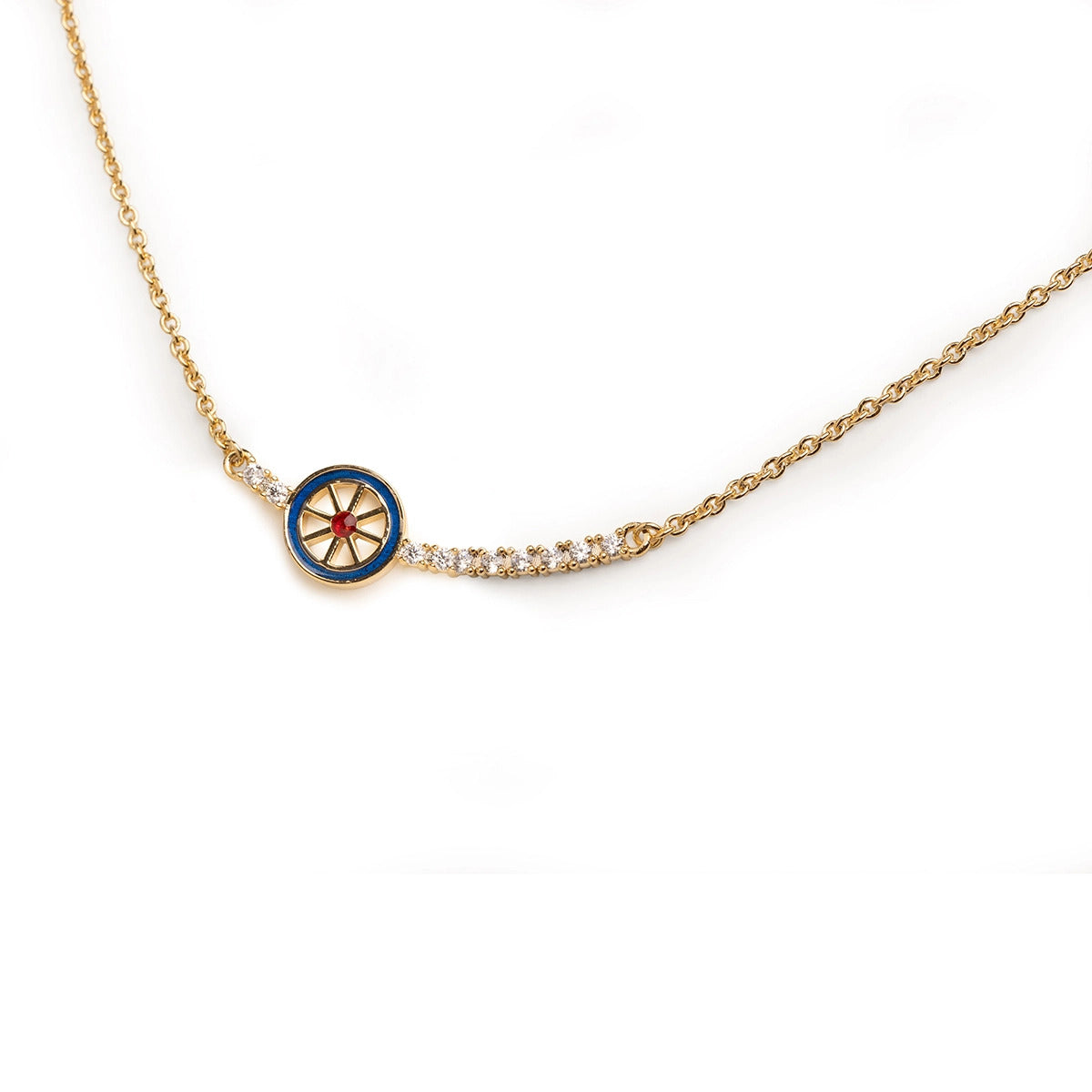 Collana donna Isola Bella Ruota in bronzo e zirconi 60000013