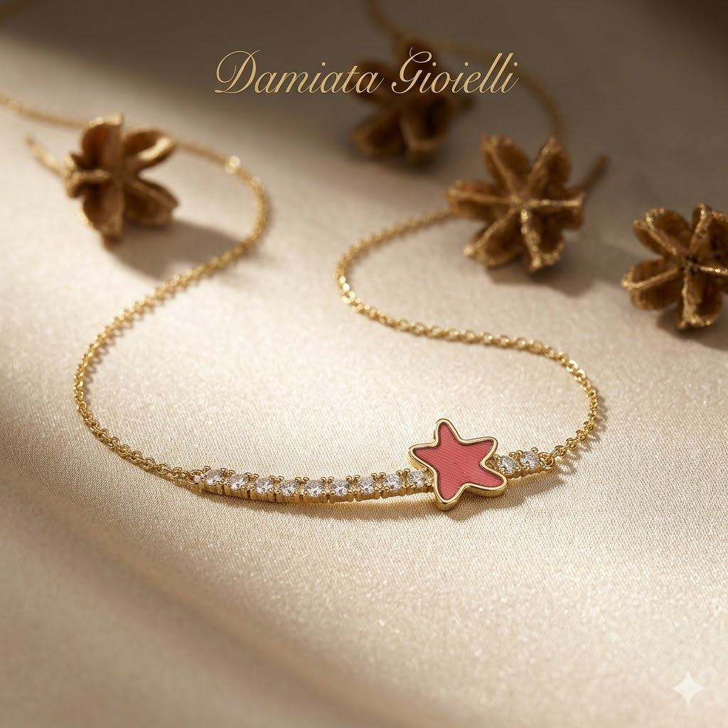 Collana donna Isola Bella Stella Marina in ottone e zirconi 60000017