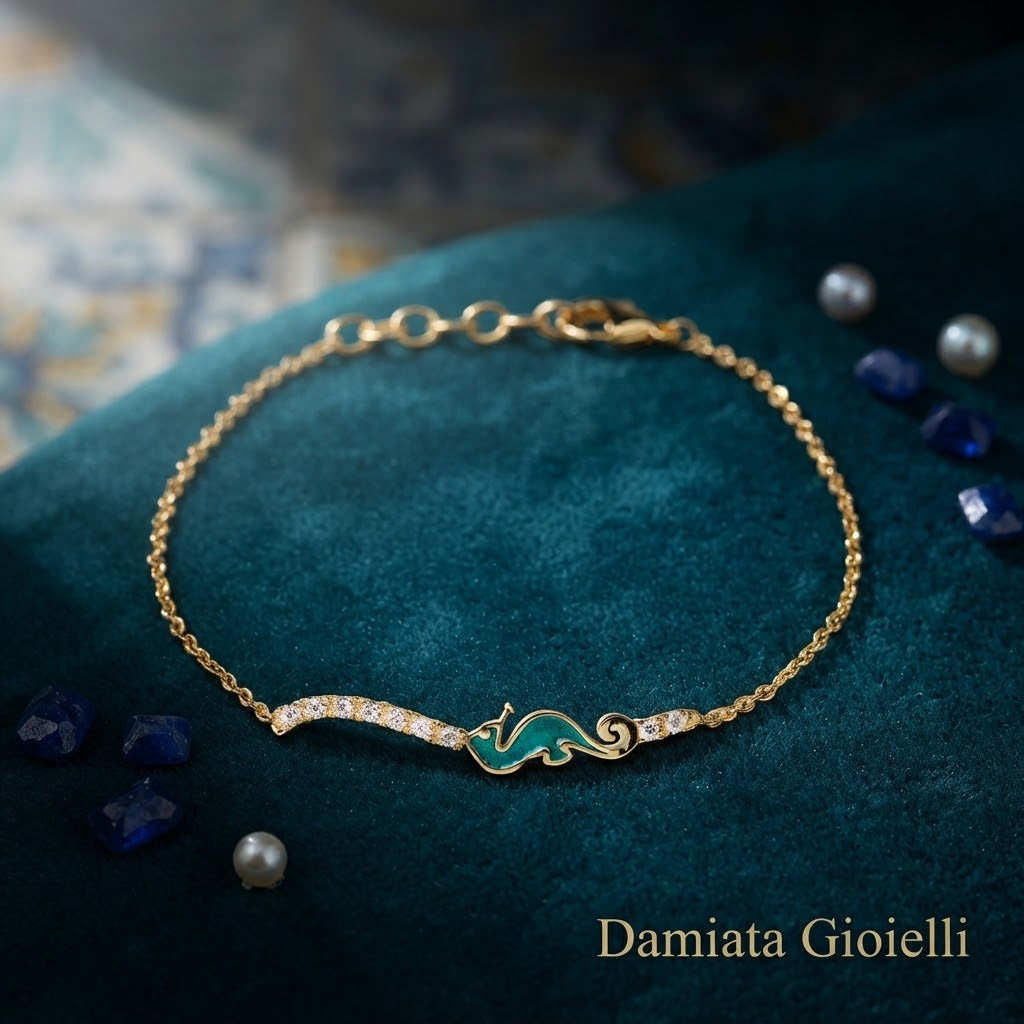 Bracciale donna Isola Bella Ippocampo in bronzo e zirconi ref. 60000019