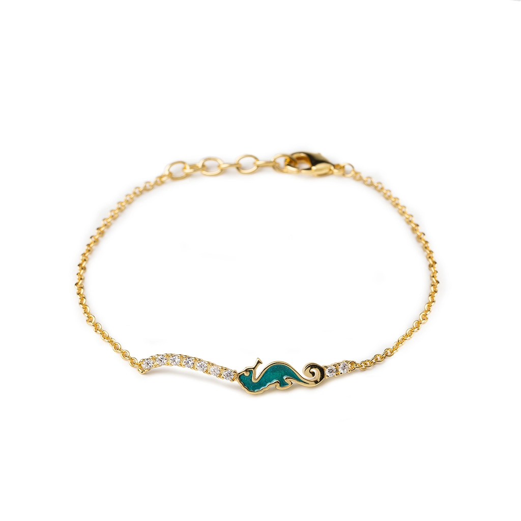 Bracciale donna Isola Bella Ippocampo in bronzo e zirconi 60000019