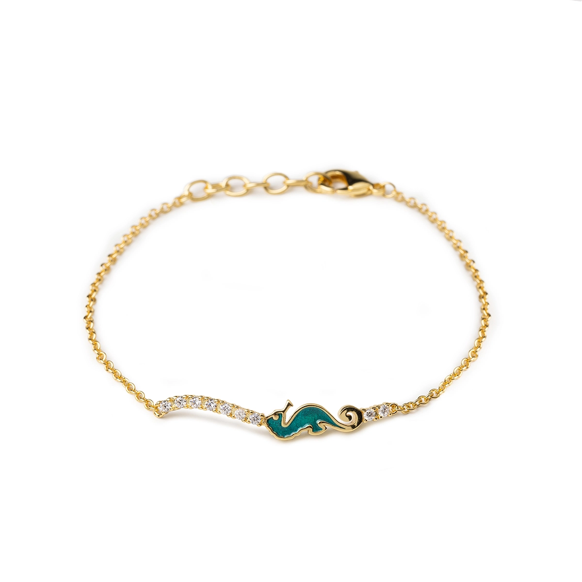 Bracciale donna Isola Bella Ippocampo in bronzo e zirconi 60000019