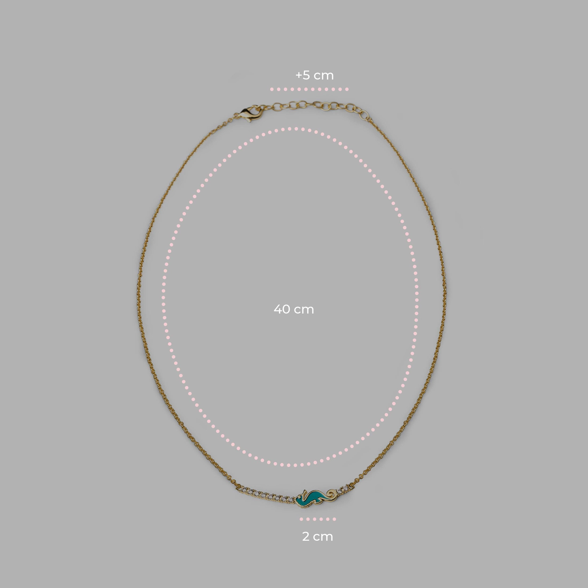 Collana donna Isola Bella Ippocampo in bronzo e zirconi 60000020