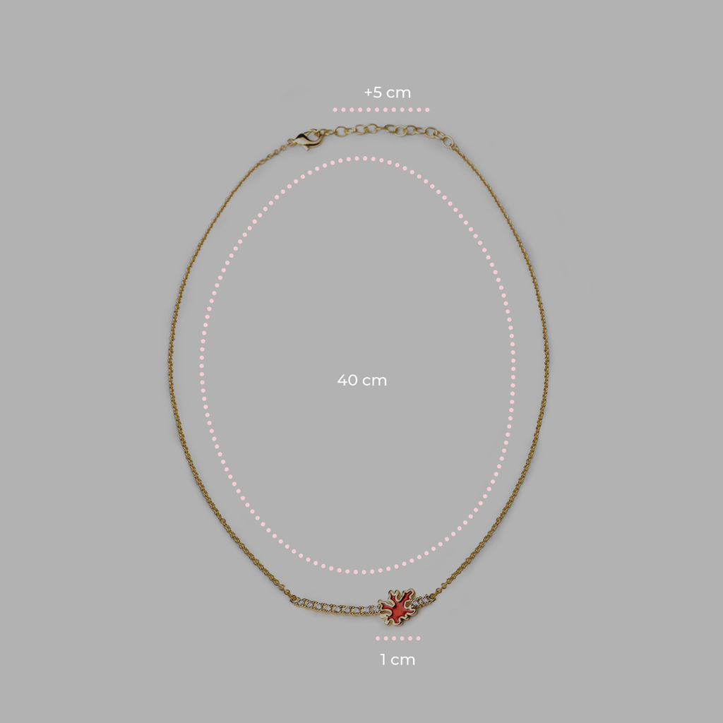 Collana donna Isola Bella Corallo in bronzo e zirconi 60000023
