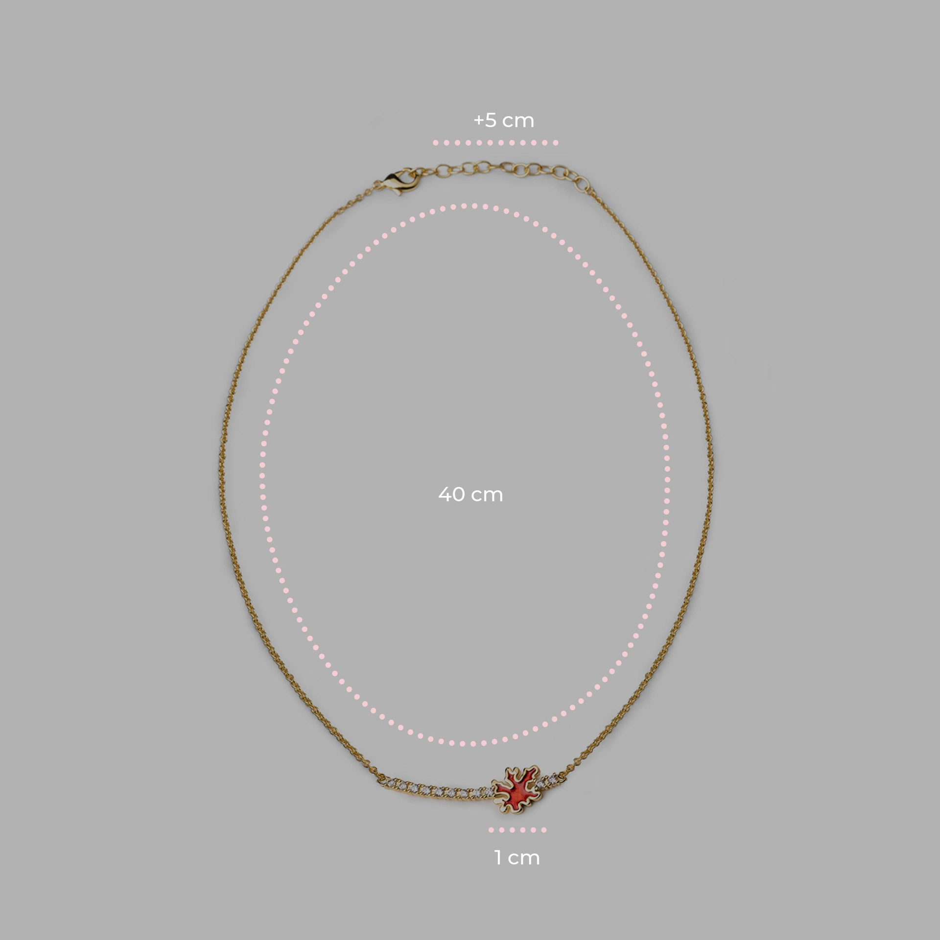 Collana donna Isola Bella Corallo in bronzo e zirconi 60000023