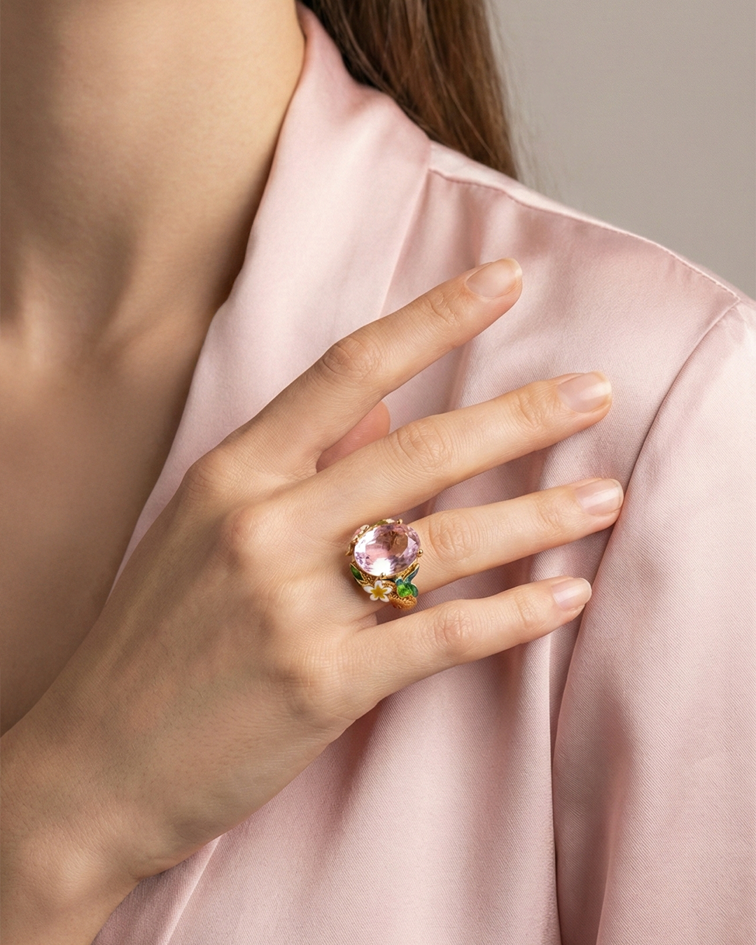 Anello donna Isola Bella Colibrì Gemma in lega placcata oro e cristallo 60000025