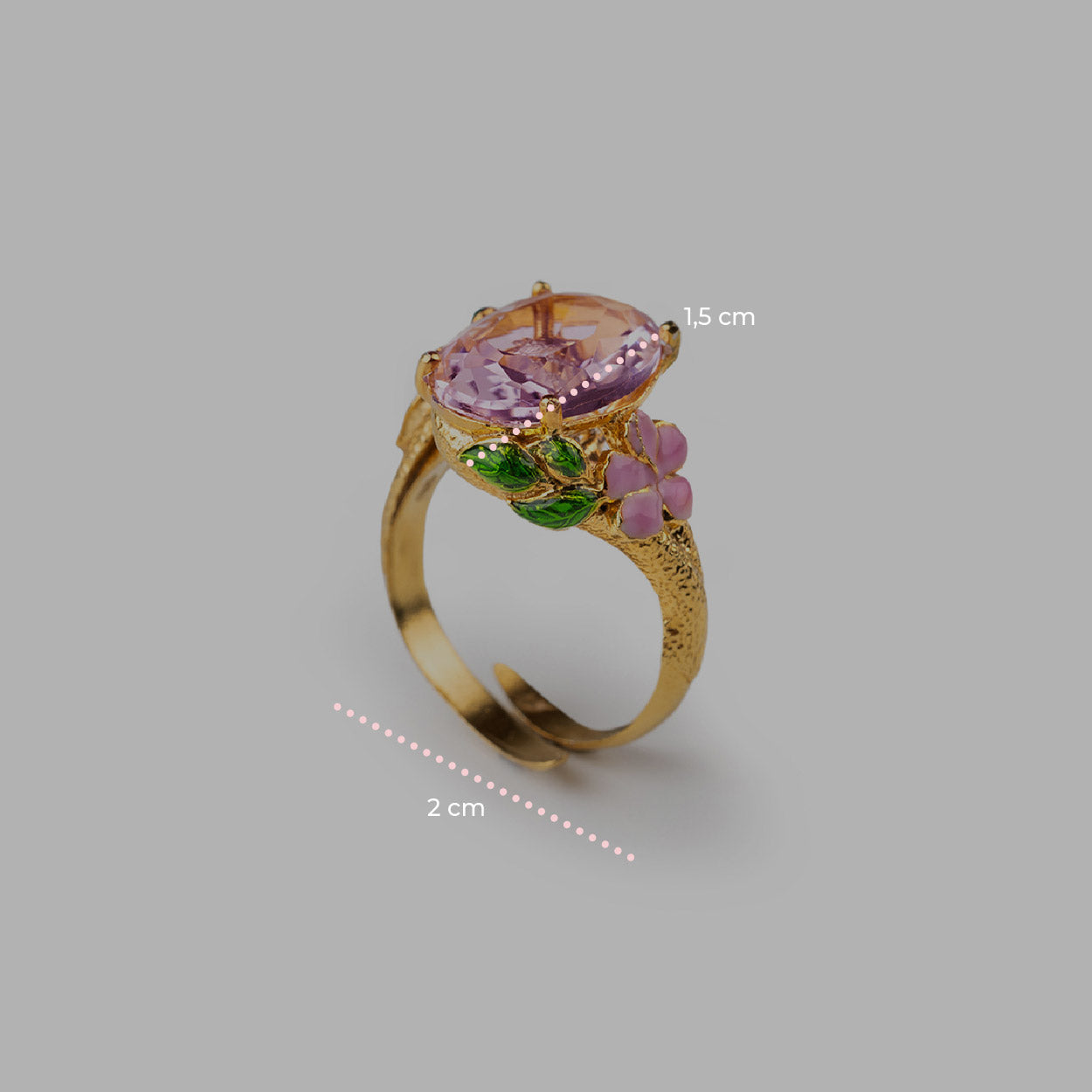 Anello donna Isola Bella Colibrì Gemma in lega placcata oro e cristallo 60000025