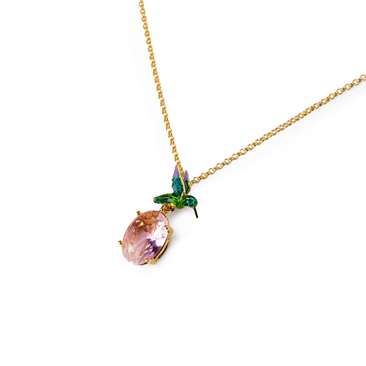 Collana donna Isola Bella Colibrì Gemma in lega placcata oro e cristallo 60000026