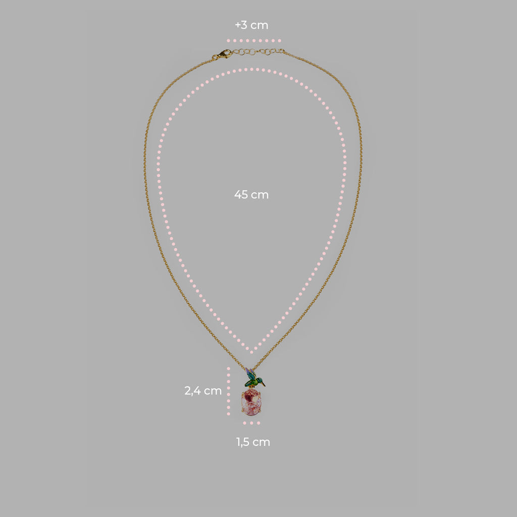 Collana donna Isola Bella Colibrì Gemma in lega placcata oro e cristallo 60000026
