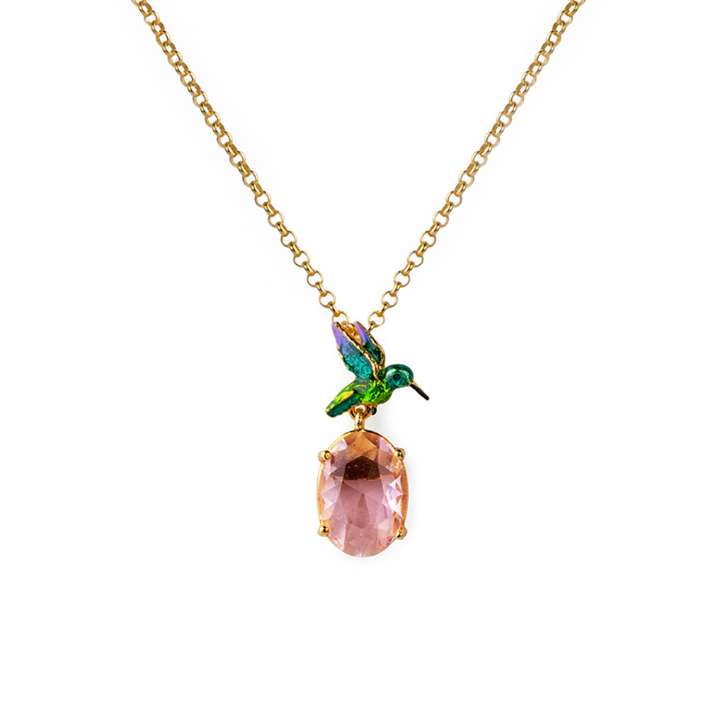 Collana donna Isola Bella Colibrì Gemma in lega placcata oro e cristallo 60000026