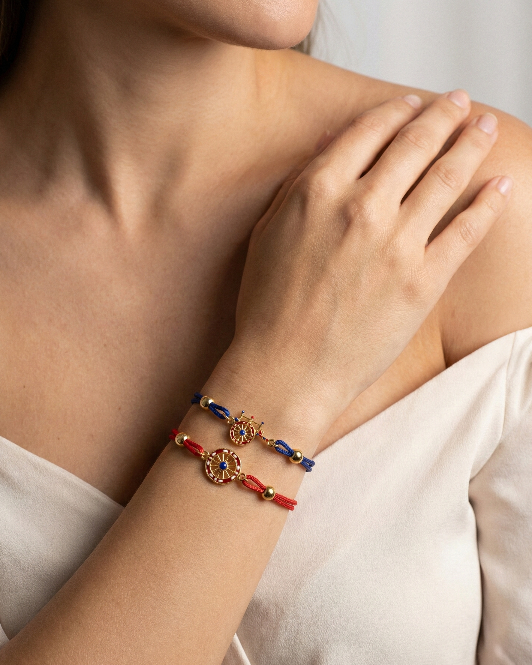 Bracciale donna Isola Bella Carretto Siciliano in lega smaltata e cordino 60000031