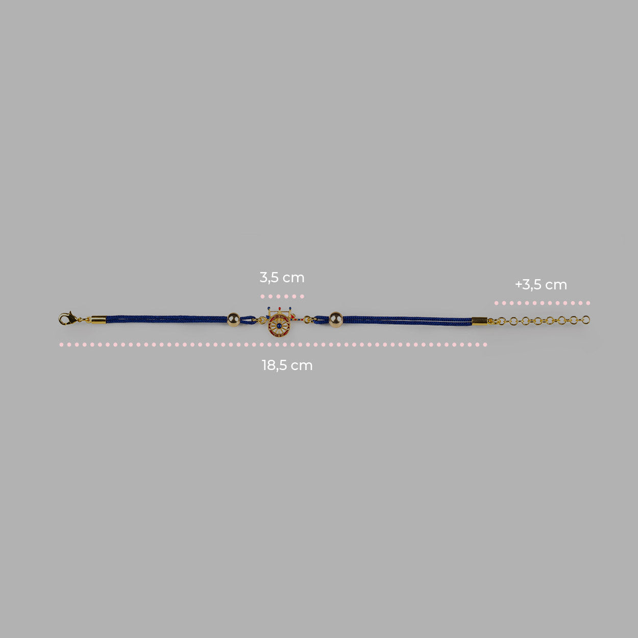Bracciale donna Isola Bella Carretto Siciliano in lega smaltata e cordino 60000031