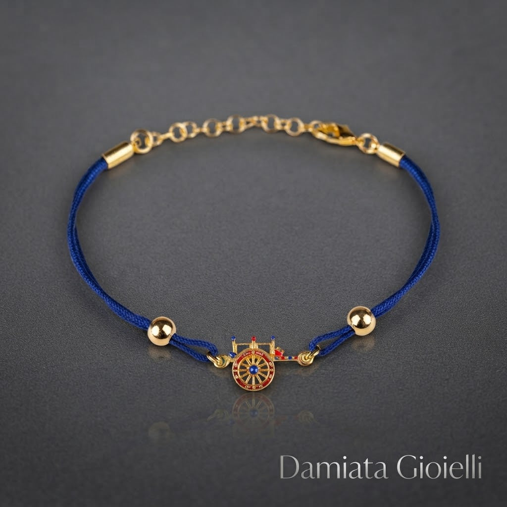 Bracciale donna Isola Bella Carretto Siciliano in lega smaltata e cordino ref. 60000031
