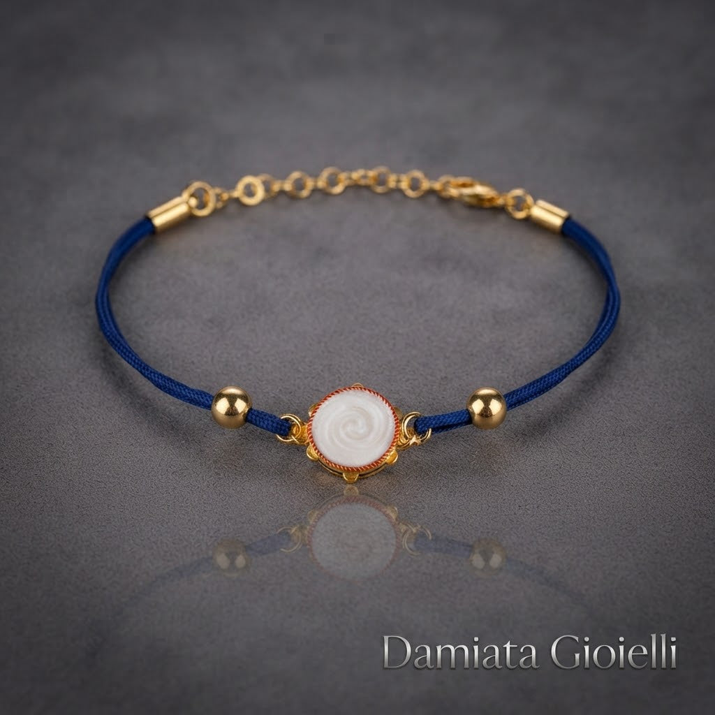 Bracciale donna Isola Bella Tamburello in lega smaltata e cordino ref. 60000033