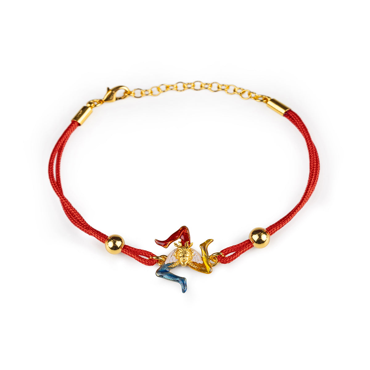 Bracciale donna Isola Bella Trinacria in lega smaltata e cordino 60000035