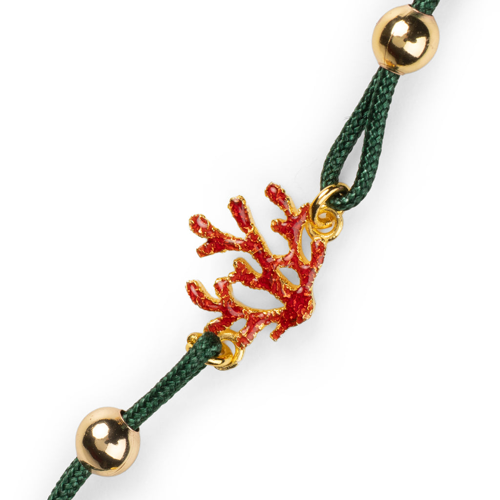 Bracciale donna Isola Bella Corallo in lega smaltata e cordino 60000036