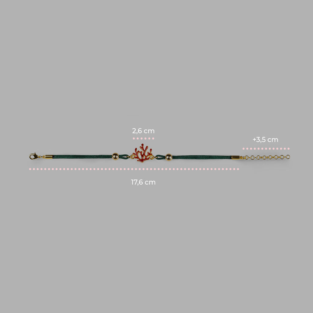 Bracciale donna Isola Bella Corallo in lega smaltata e cordino 60000036