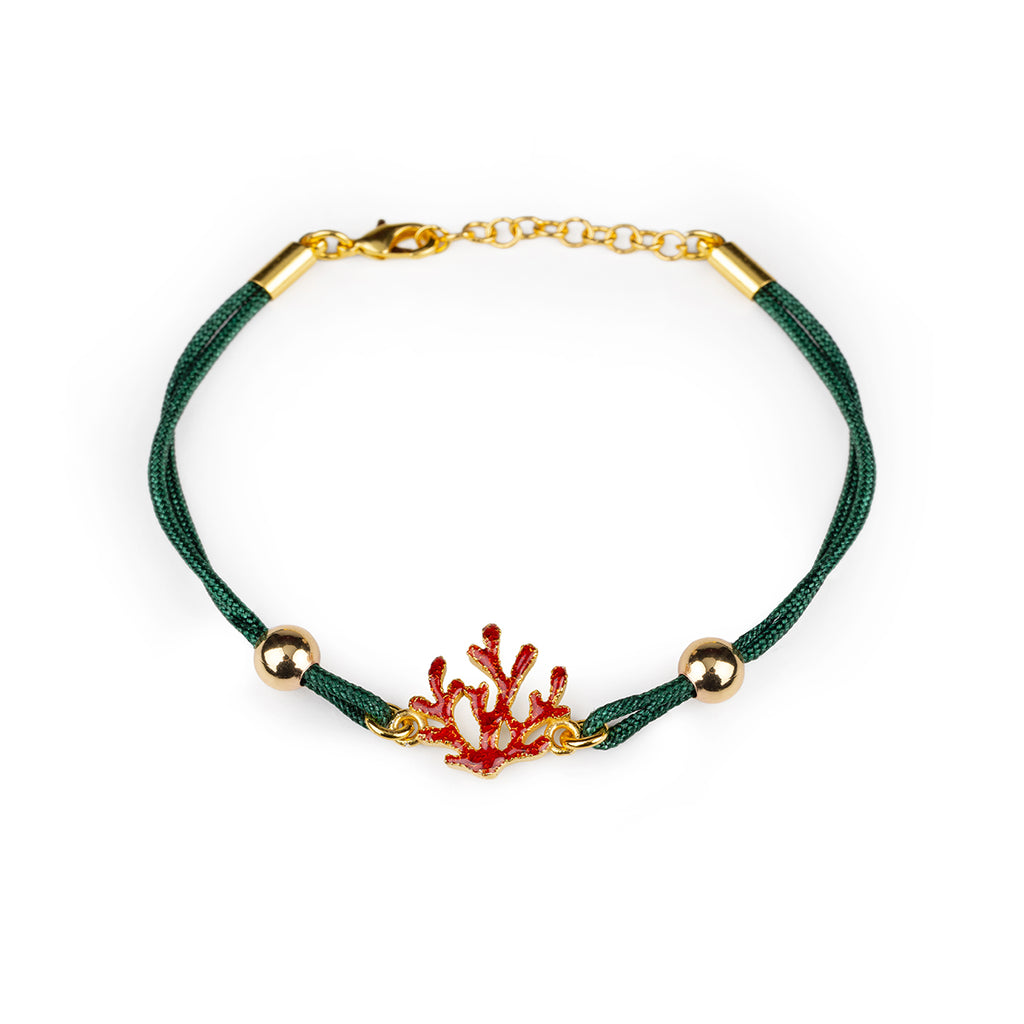 Bracciale donna Isola Bella Corallo in lega smaltata e cordino 60000036