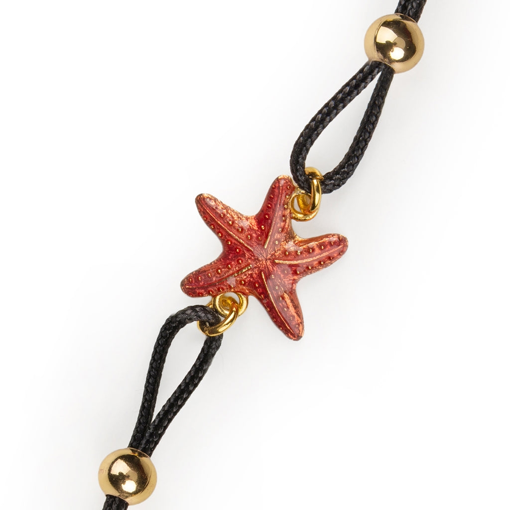 Bracciale donna Isola Bella Stella Marina Rossa in lega smaltata e cordino 60000037