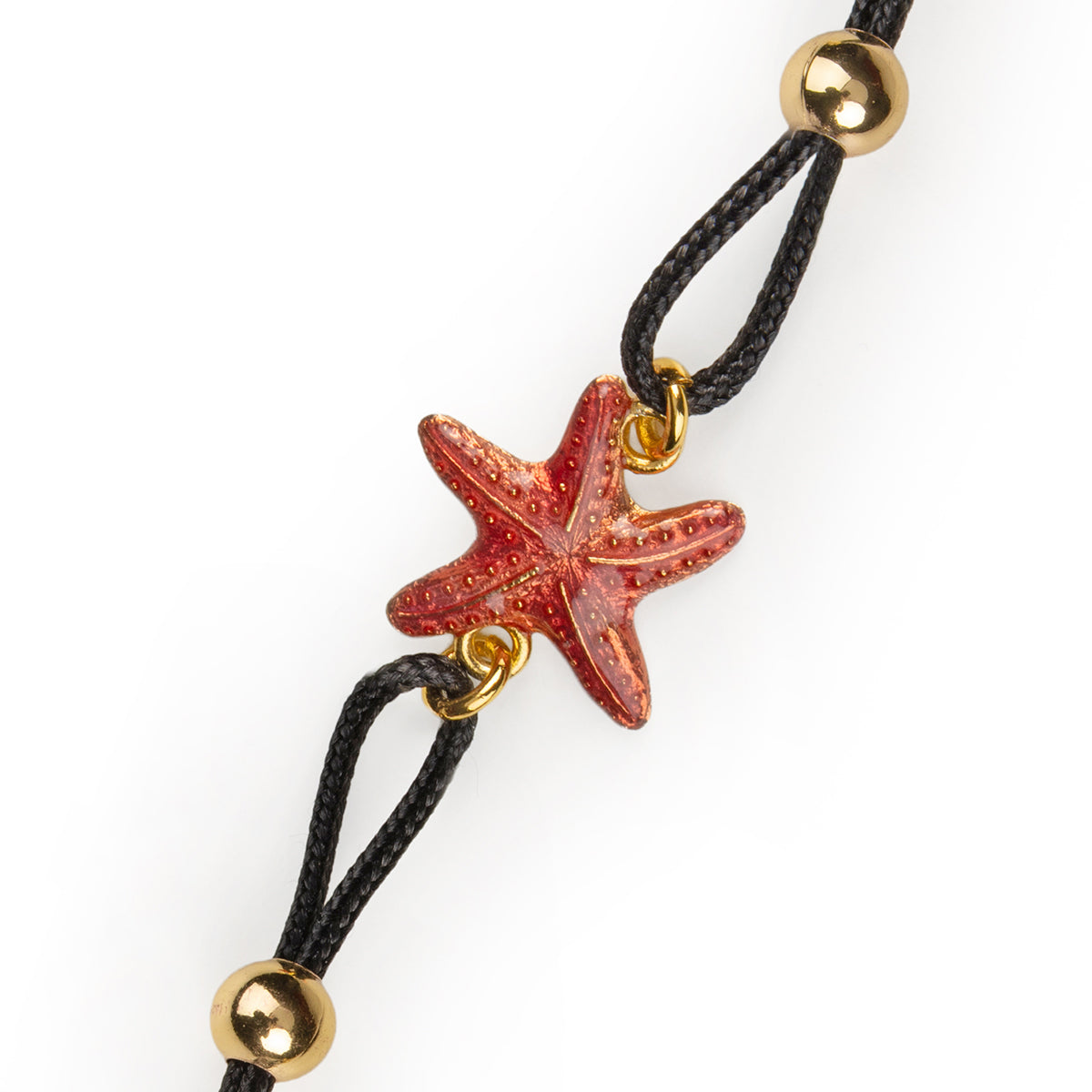 Bracciale donna Isola Bella Stella Marina Rossa in lega smaltata e cordino 60000037