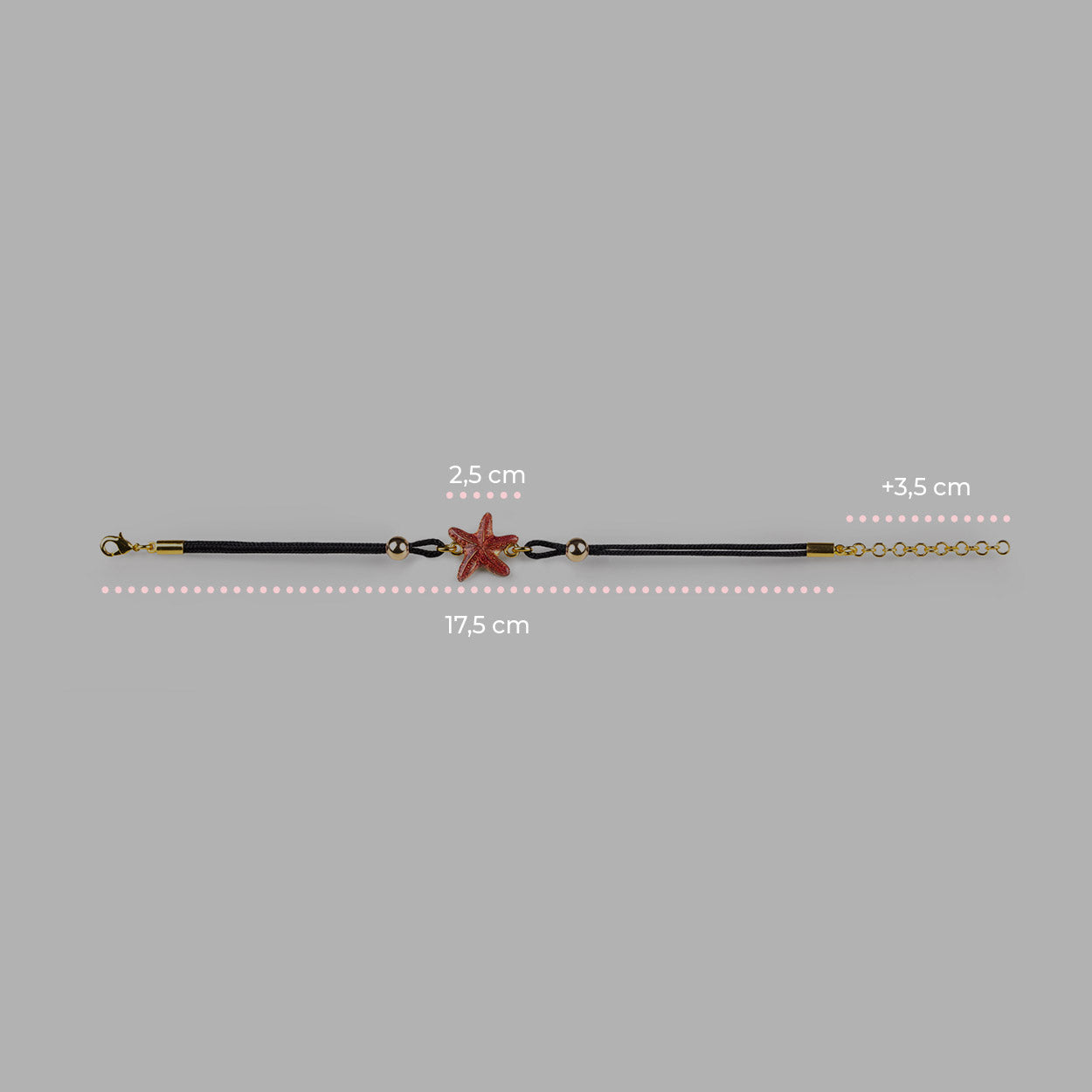 Bracciale donna Isola Bella Stella Marina Rossa in lega smaltata e cordino 60000037