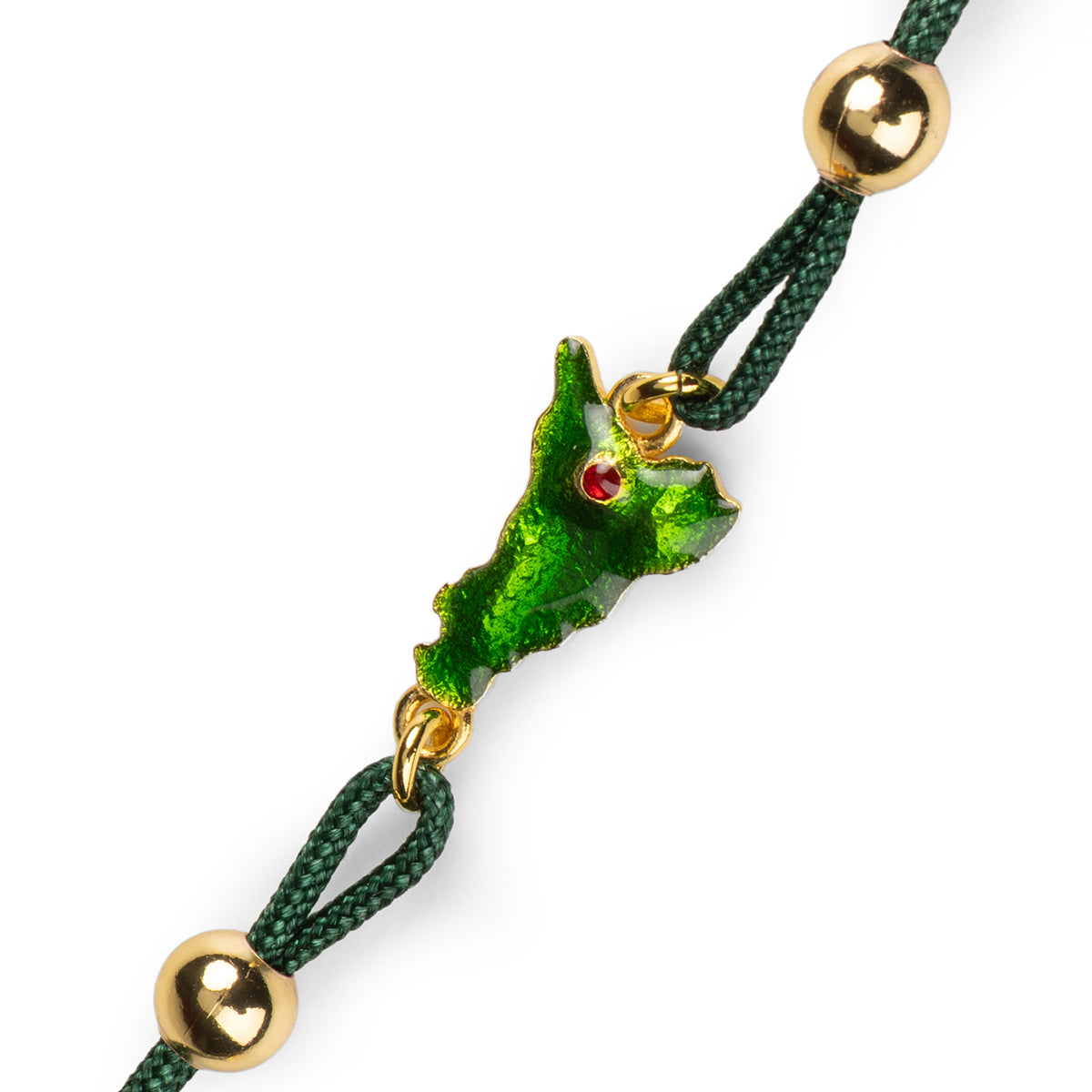 Bracciale donna Isola Bella Sicilia in lega smaltata e cordino 60000038