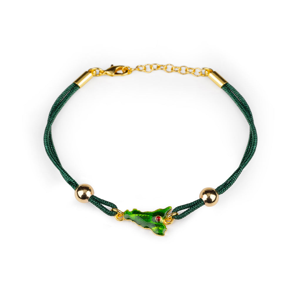 Bracciale donna Isola Bella Sicilia in lega smaltata e cordino 60000038