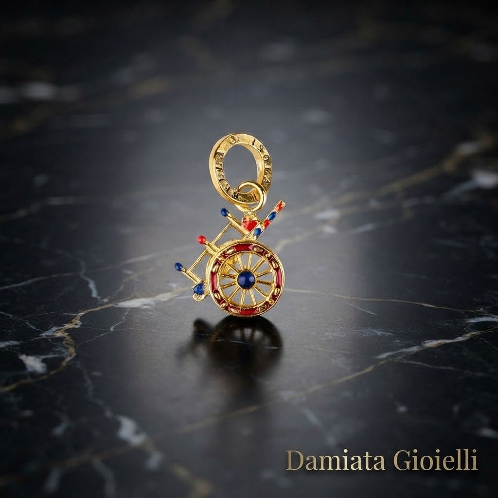 Ciondolo donna Isola Bella Carretto in lega smaltata e dorata ref. 60000039