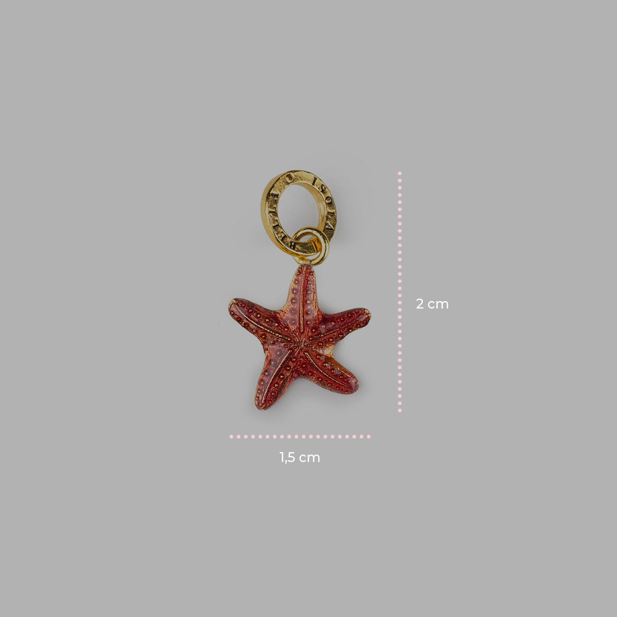 Ciondolo donna Isola Bella Stella Marina Rossa in lega smaltata e dorata 60000045