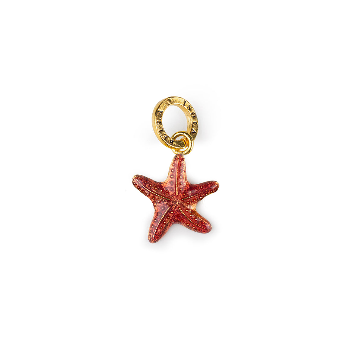Ciondolo donna Isola Bella Stella Marina Rossa in lega smaltata e dorata 60000045