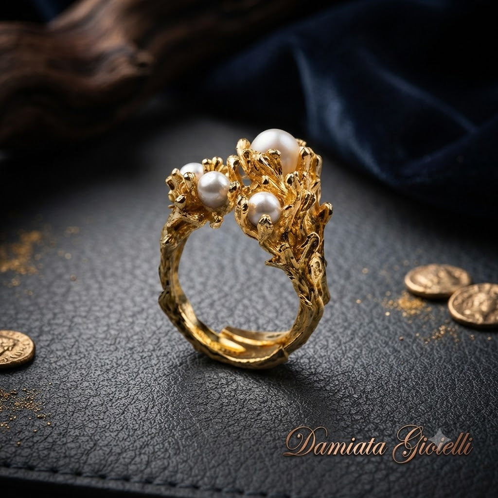 Anello donna Isola Bella Rami di Perle Gold in lega placcato oro ref. 60000089