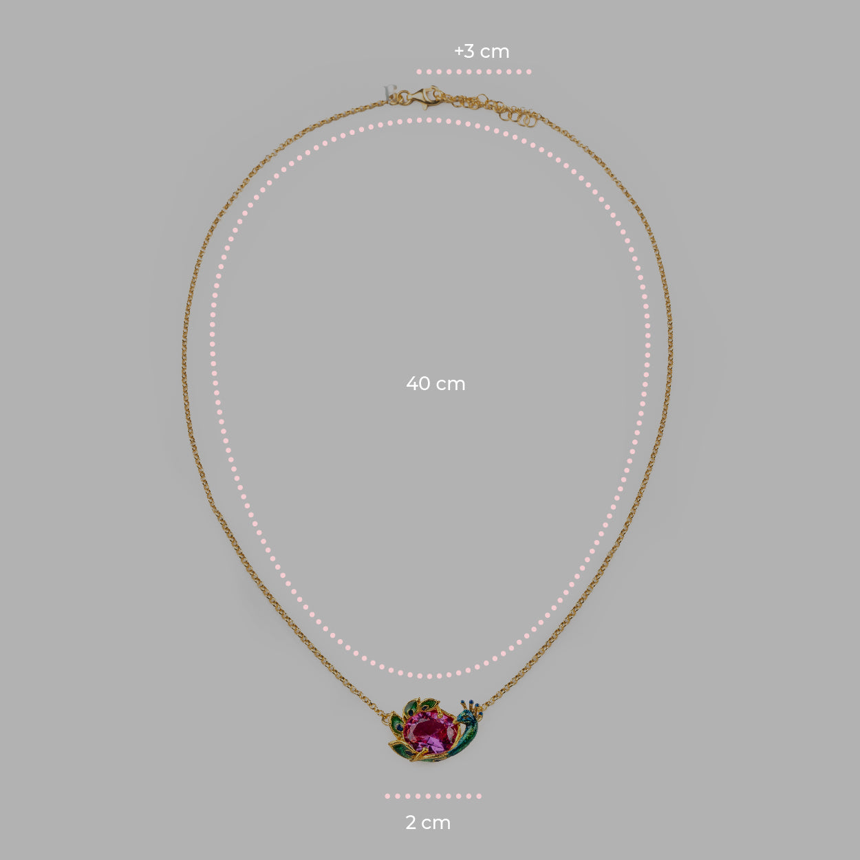 Collana donna Isola Bella Pavone in lega placcata oro e cristallo 60000169