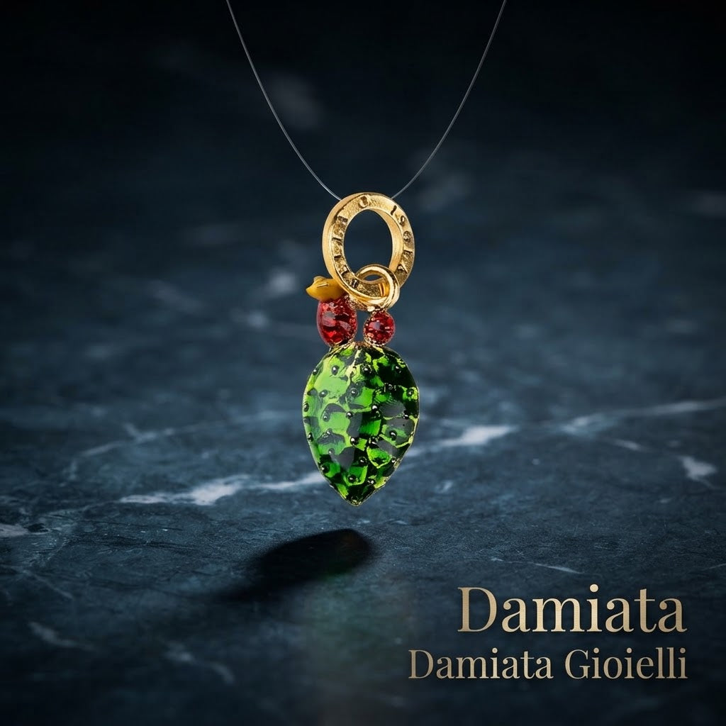 Ciondolo donna Isola Bella Pala di Fico in lega smaltata e dorata ref. 60000205