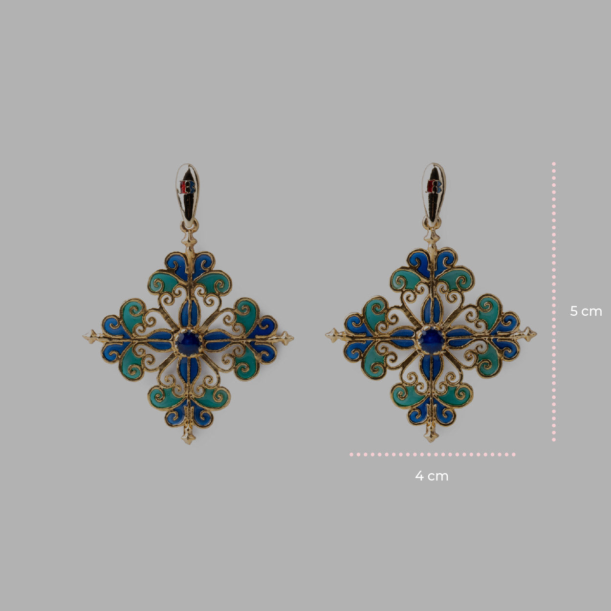 Orecchini donna Isola Bella Barocco Blu in lega smaltata placcata oro 60000218