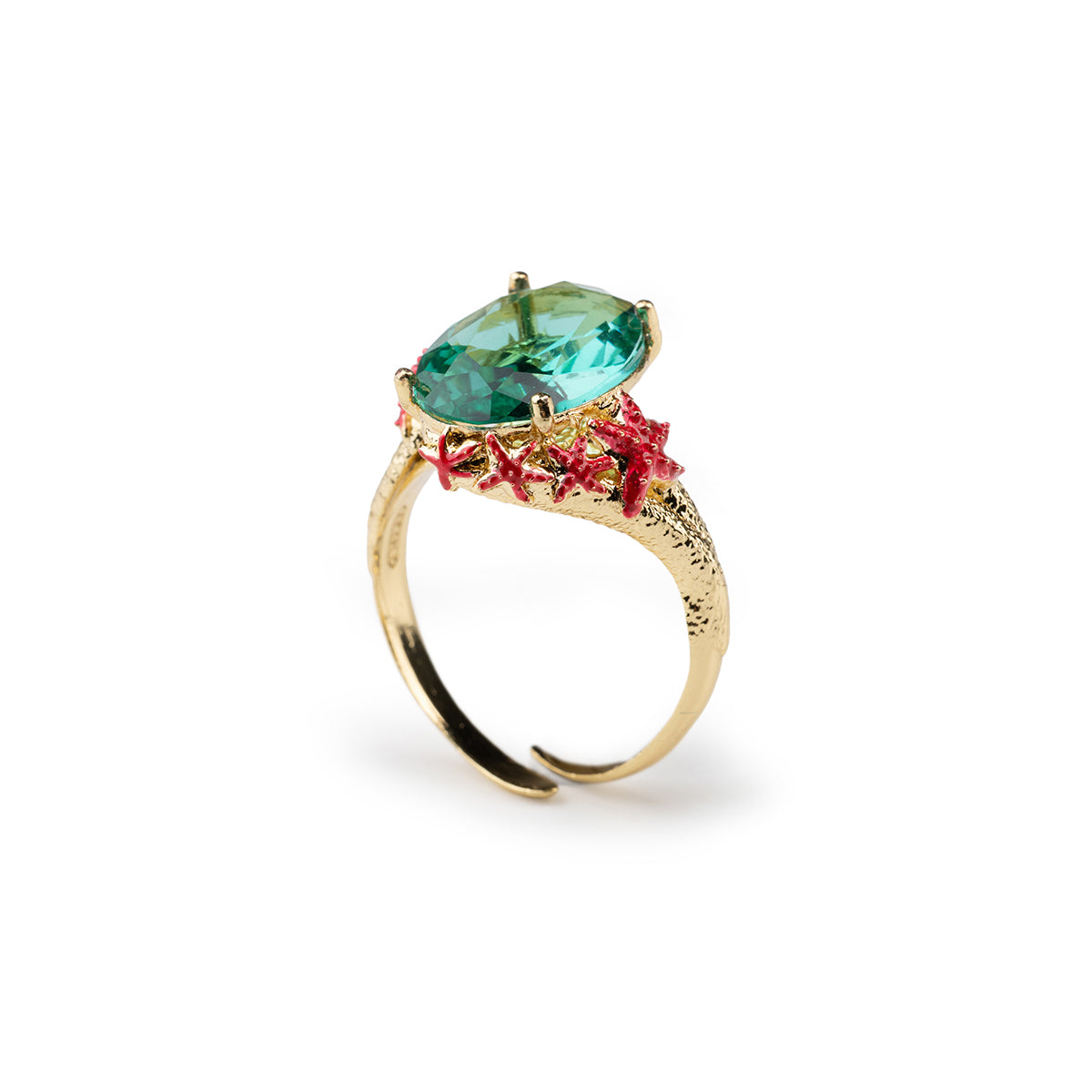 Anello donna Isola Bella Stella Marina Gemma in lega placcata oro e cristallo 60000237