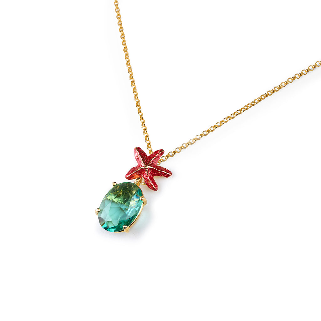 Collana donna Isola Bella Stella Marina Gemma in lega placcata oro e cristallo 60000238